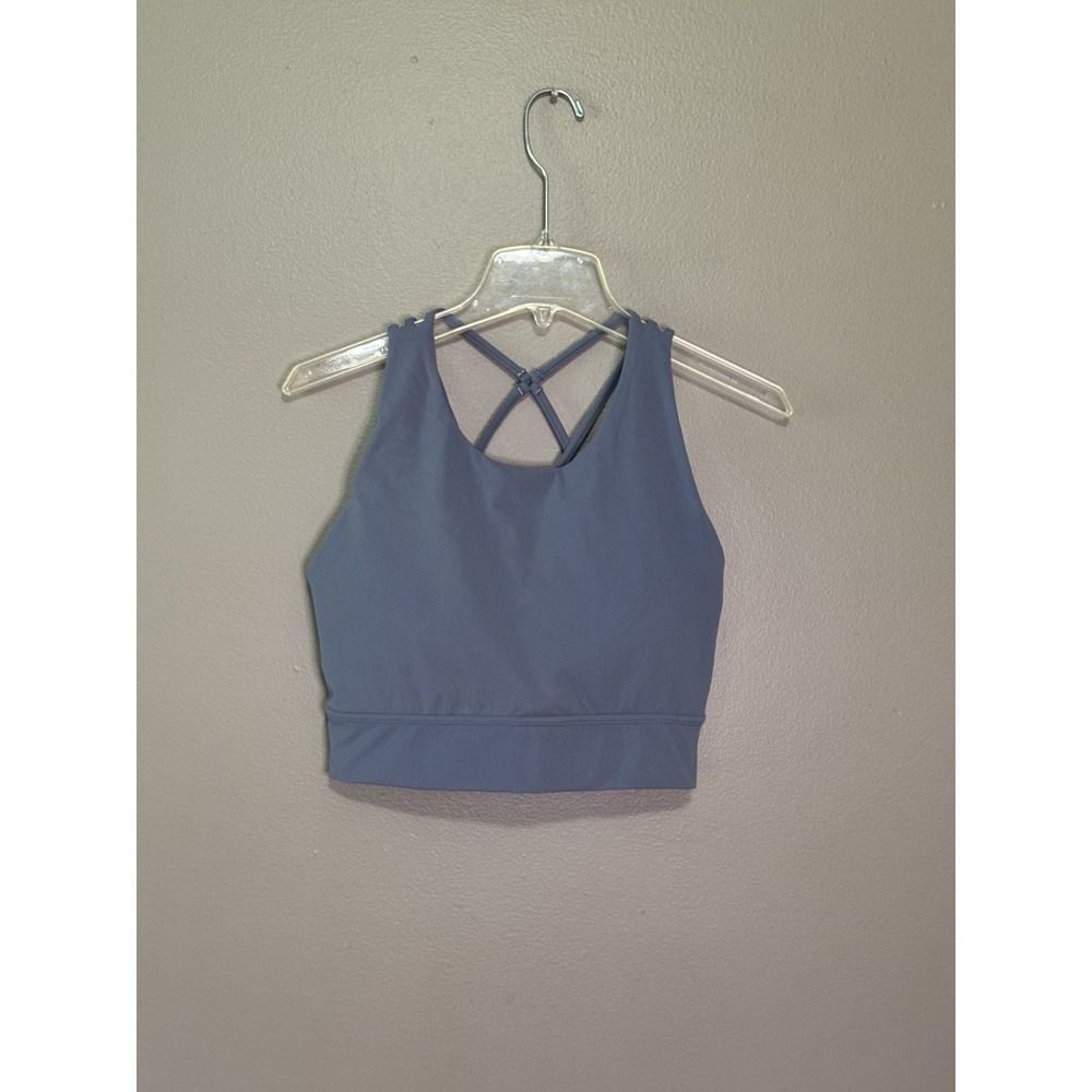 Women's Blue Buff Bunny Yoga Top/Sports Bra Size XL